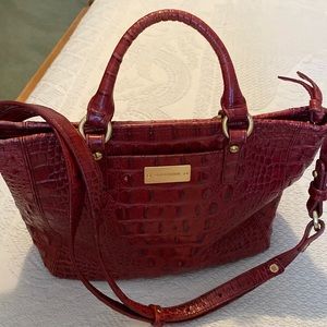 Brahmin shoulder/handbag.  Lovely suede like interior. Pockets & zippers galore